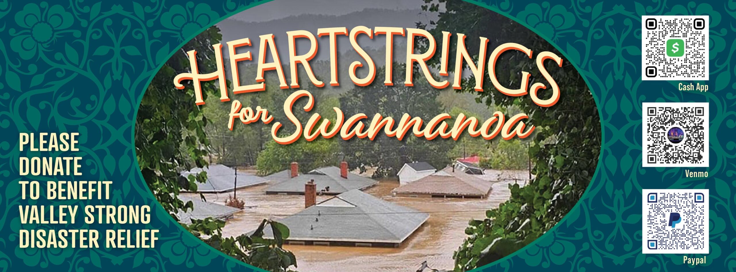 Hearstrings poser with QR codes Heartstrings for Swannanona poster